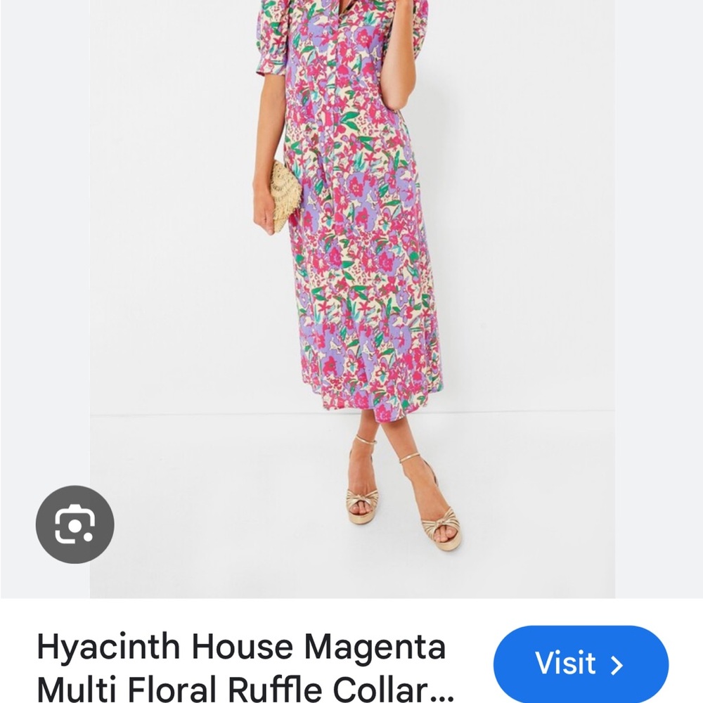 Hyacinth House Magenta Floral Maxi Dress